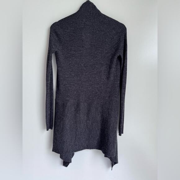 Allsaints 100% Merino Wool Slate Gray Cardigan Sweater Open Front X Small - Picture 3 of 6